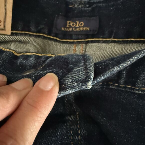 Polo Ralph Lauren Sullivan Slim Paint Splatter Jeans 42x32 Distressed Blue Mens - Picture 4 of 12